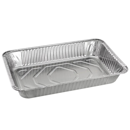 Disposable Aluminum Foil Roasting and Steam Pans - 21" x 13" Full Size Deep