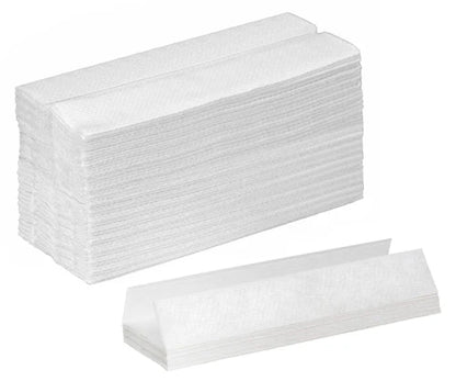 White 1-Ply C-Fold Paper Towels - 9.5 x 11.5 Inch Multi-Fold Paper Towels