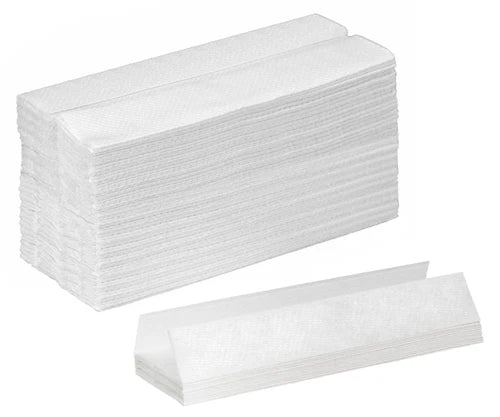 White 1-Ply C-Fold Paper Towels - 9.5 x 11.5 Inch Multi-Fold Paper Towels