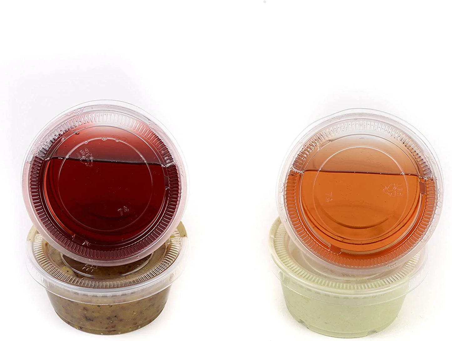 Clear Leak-Proof Plastic Condiment Soufflé Containers with Lids – Disposable for Sauces, Samples, Jello Shots, and Food Storage