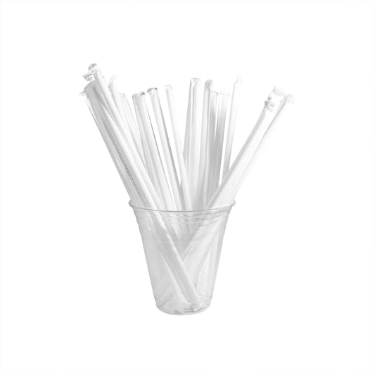 Clear Plastic Flexible Straws – Individually Wrapped, BPA-Free, Food Safe - 400-Pack