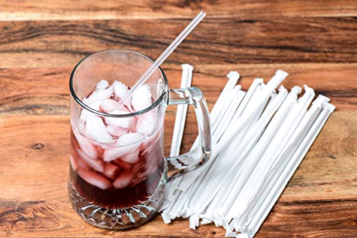 Clear Plastic Straws – 7.75", Individually Wrapped, BPA-Free, Food Safe - 500-Pack