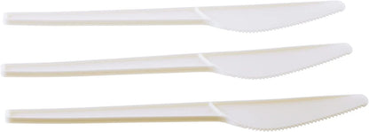 Compostable Cutlery Kit – 6.5" CPLA Fork, Spoon, Knife & Napkin | Durable, Heat-Resistant, Biodegradable Utensils