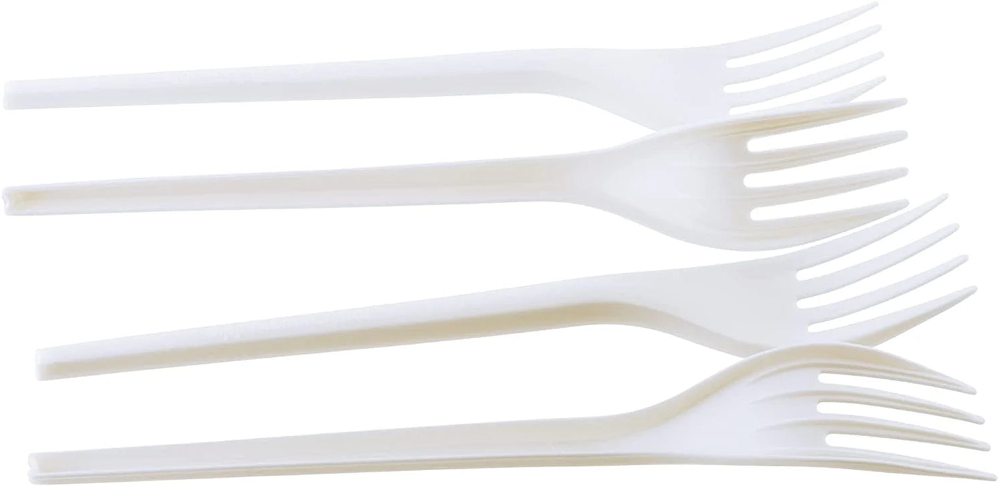 Compostable Cutlery Kit – 6.5" CPLA Fork, Spoon, Knife & Napkin | Durable, Heat-Resistant, Biodegradable Utensils