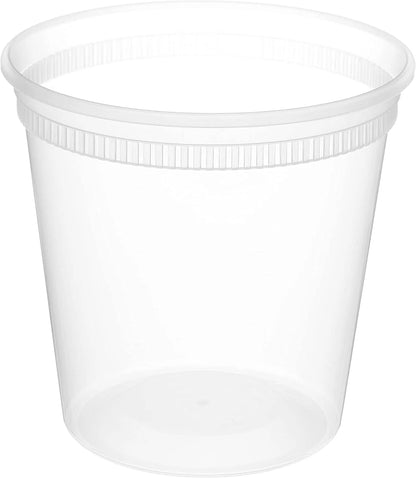 Clear Heavy Duty Plastic Deli Soup Containers with Lids BPA Free Food Storage