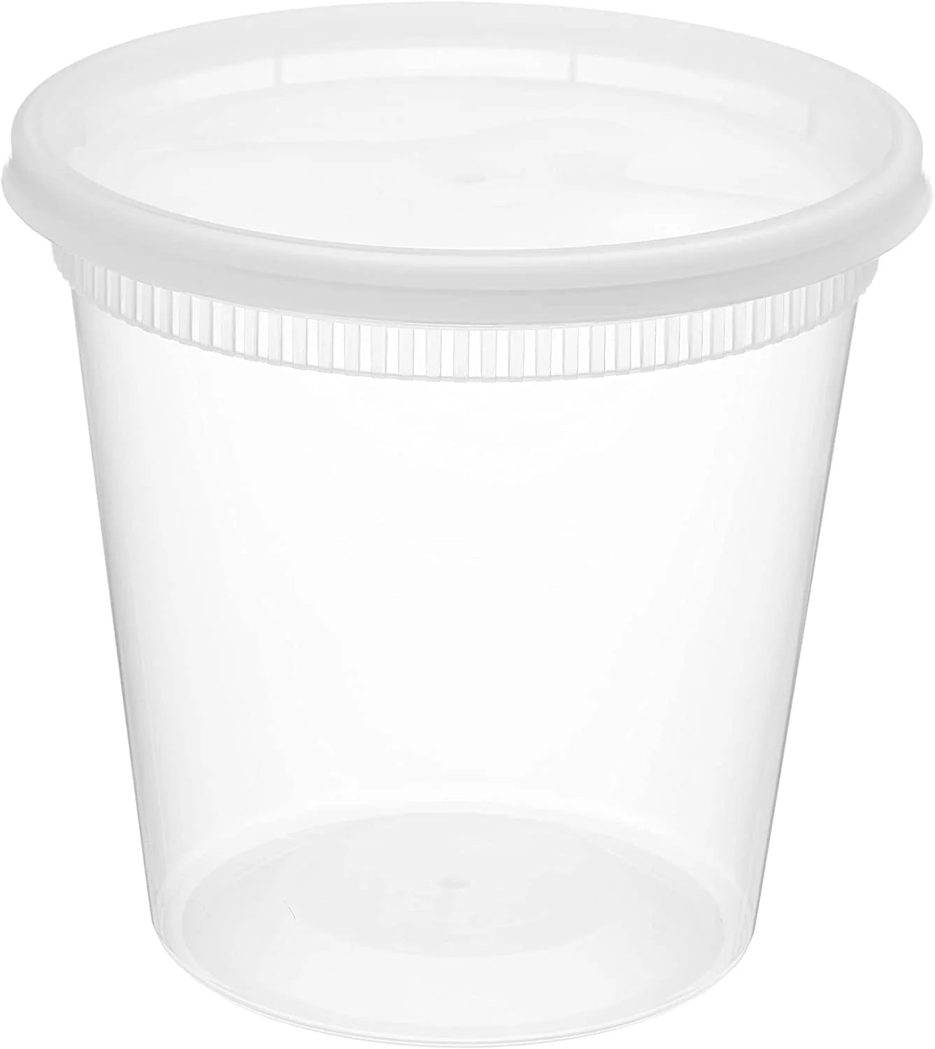 Clear Heavy Duty Plastic Deli Soup Containers with Lids BPA Free Food Storage