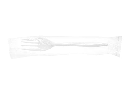 Heavy-Duty Individually Wrapped White Fork – Disposable Cutlery