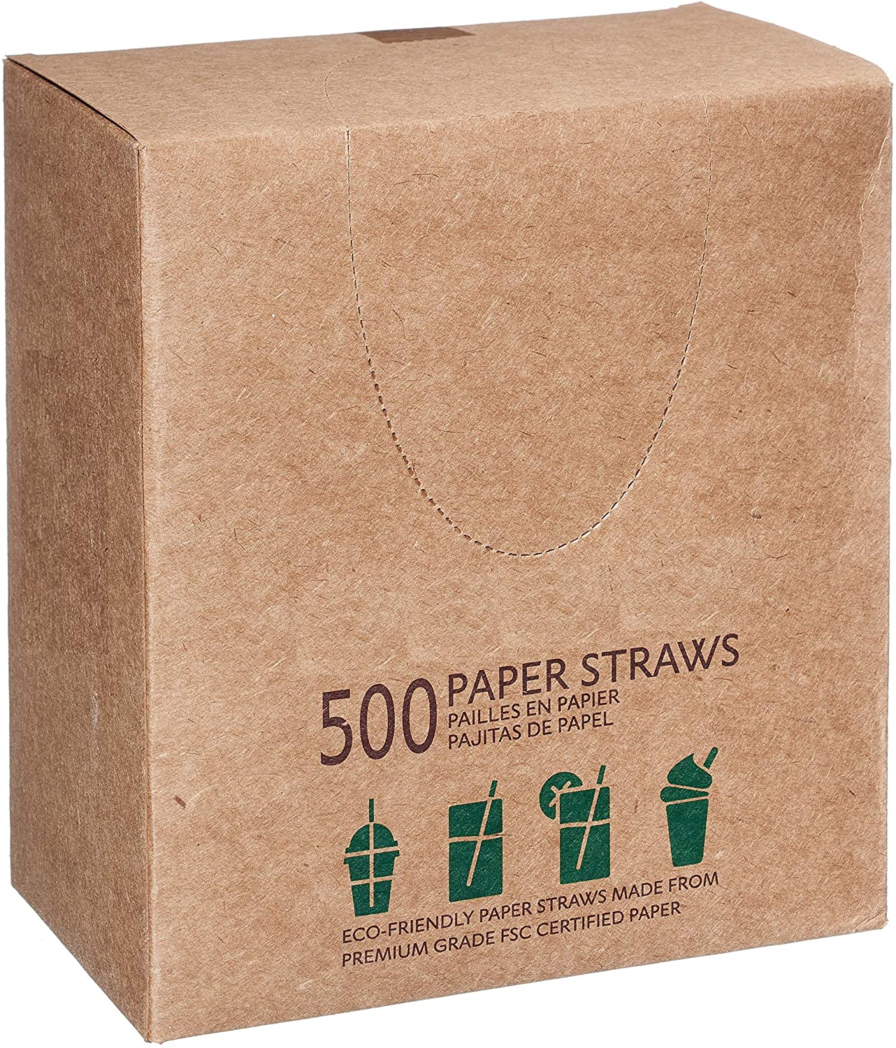 Unwrapped Disposable Paper Drinking Straws – White 7.75 Inches, Compostable and Biodegradable, Earth-Friendly Premium Paper Straws