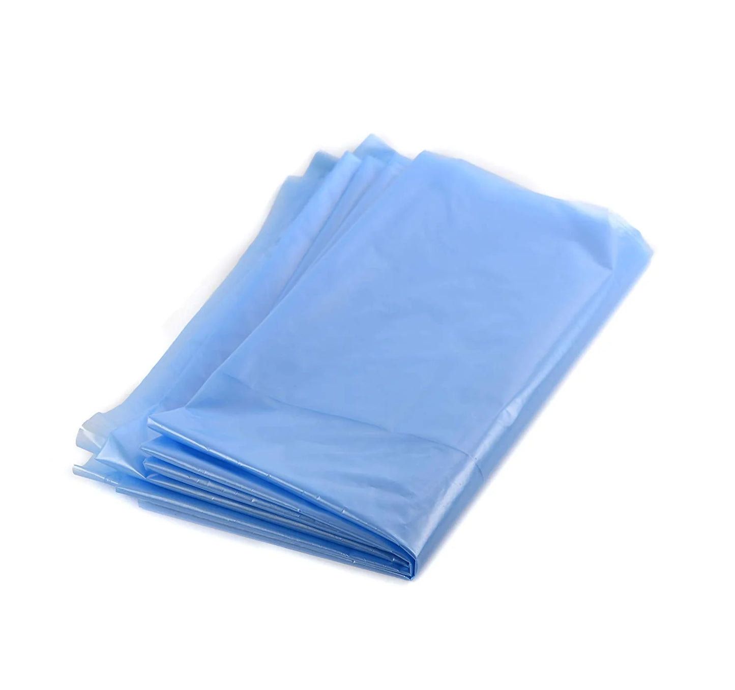 Heavy Duty 46 Gallon Blue Recycling Trash Can Liners - Durable Wastebasket Bags