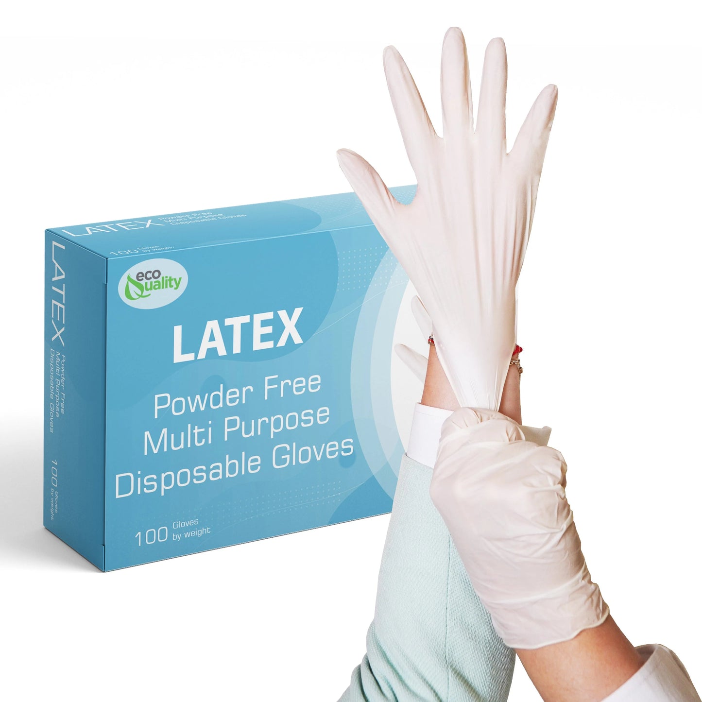 Large Powder-Free Disposable Latex Gloves – Ideal for Cooking, Cleaning, Janitorial, Food Service, and Multi-Purpose Use