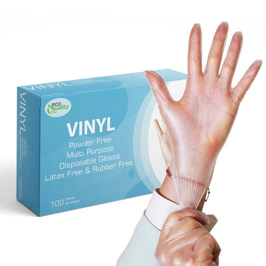 Medium Disposable Vinyl Gloves – Latex-Free, Powder-Free, Ideal for Cooking, Cleaning, Food Service, and Multi-Purpose Use