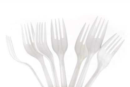 Medium-Weight Disposable Plastic Fork – Unwrapped Cutlery for Everyday Use