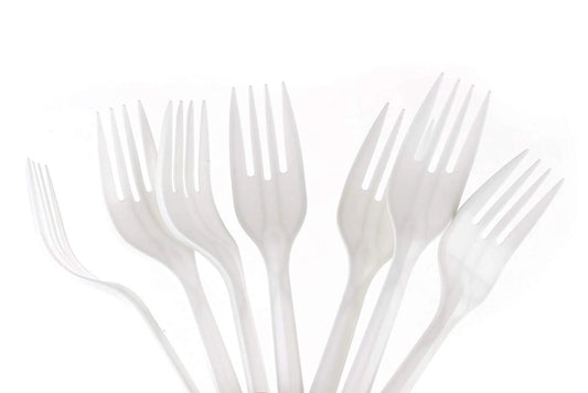 Medium-Weight Disposable Plastic Fork – Unwrapped Cutlery for Everyday Use