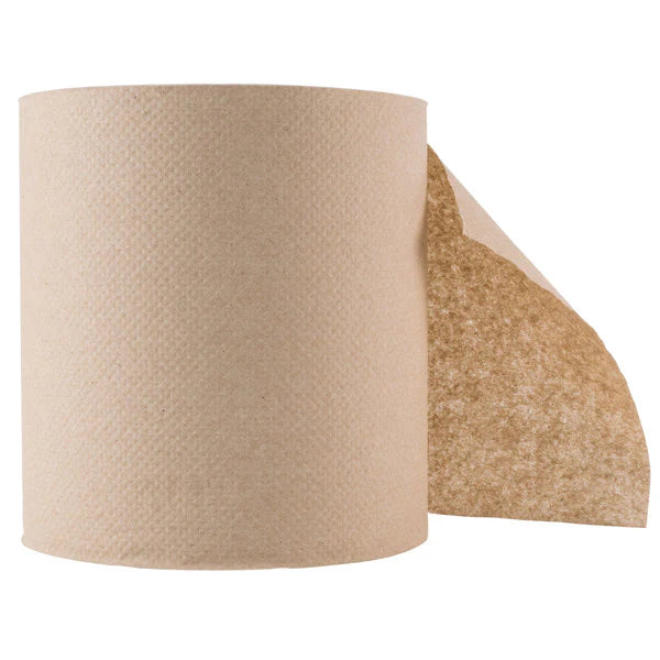 Natural Kraft Hardwound Paper Towels - 600 Feet per Roll