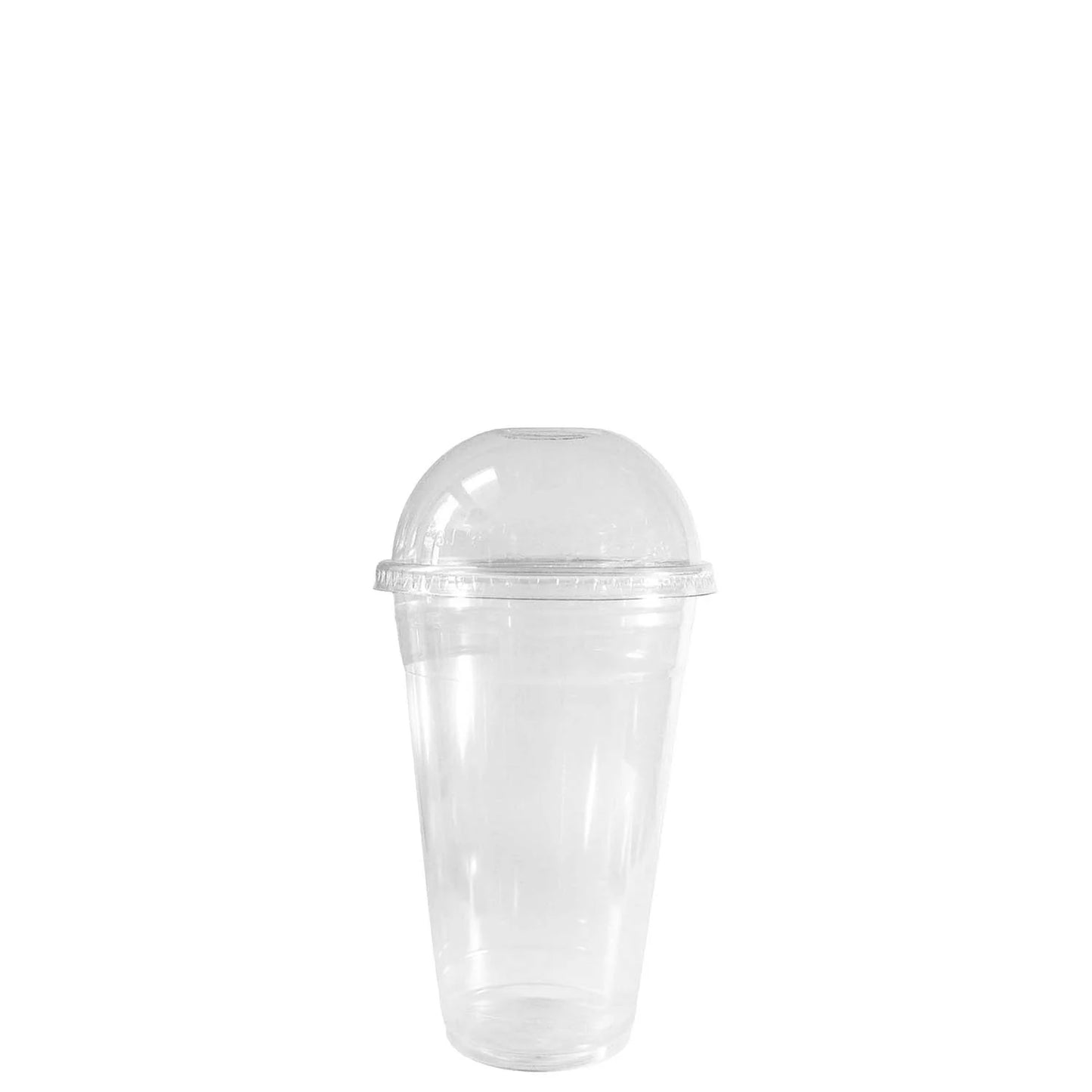 Disposable Pet Clear Plastic Smoothie Cups with Clear Dome Lids