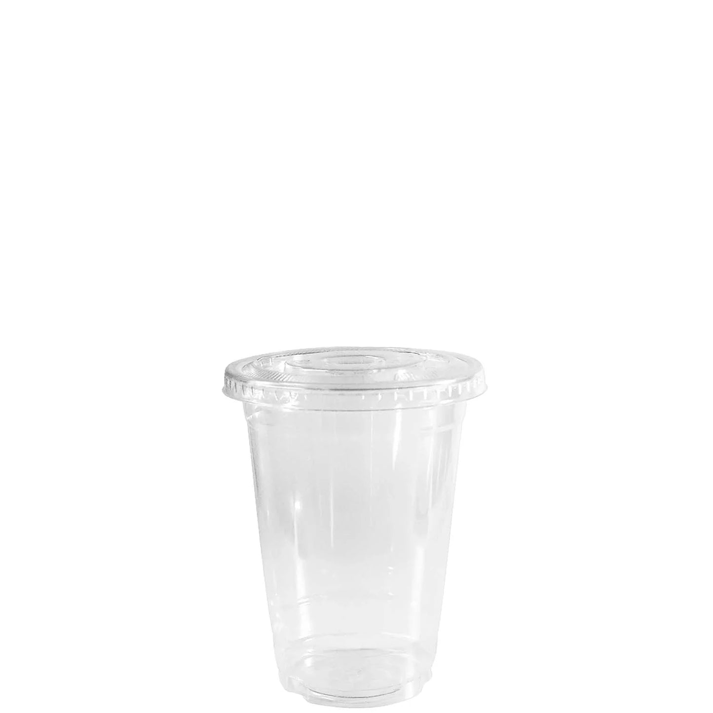 Disposable Pet Clear Plastic Smoothie Cups With Clear Flat Lids