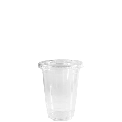 Disposable Pet Clear Plastic Smoothie Cups With Clear Flat Lids