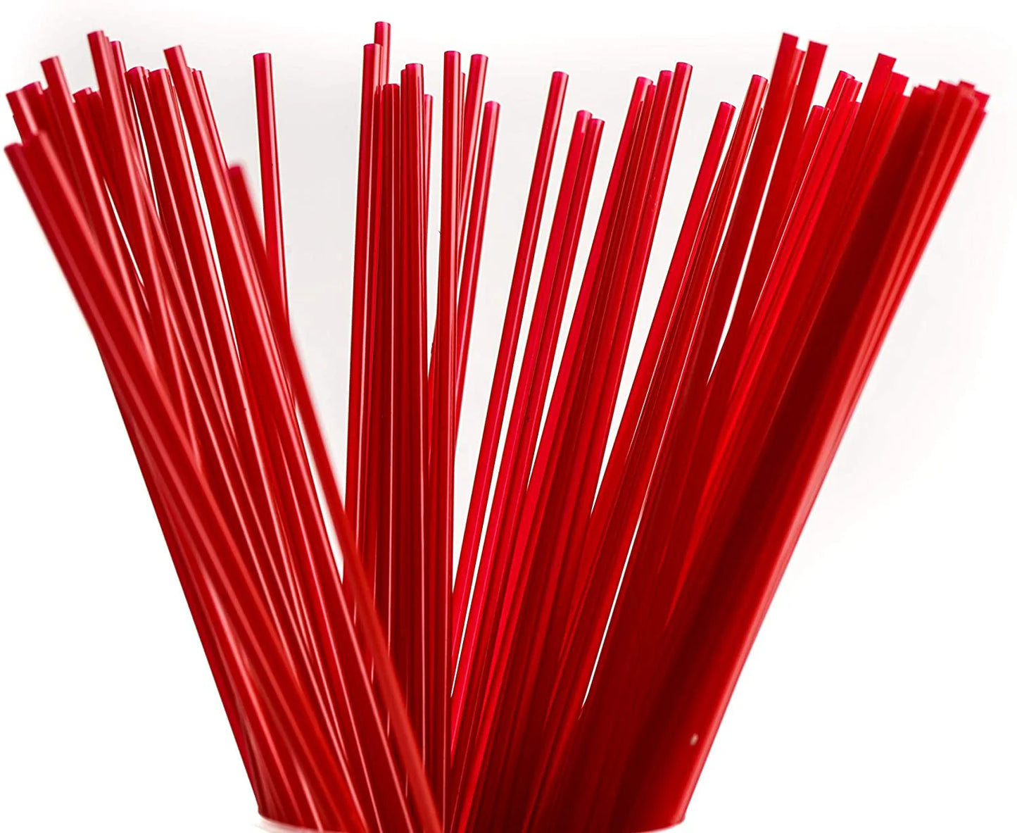 Compostable Eco-Friendly Plastic Stirrer – Biodegradable Sip Stirrer for Coffee, Cocktails, Lattes, and Tea – Red (5 inch, 8 inch)