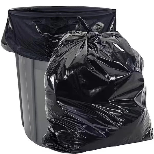 Heavy Duty 95-96 Gallon Black Trash Can Liners - 2 MIL Thick, 32x29x68 Inches