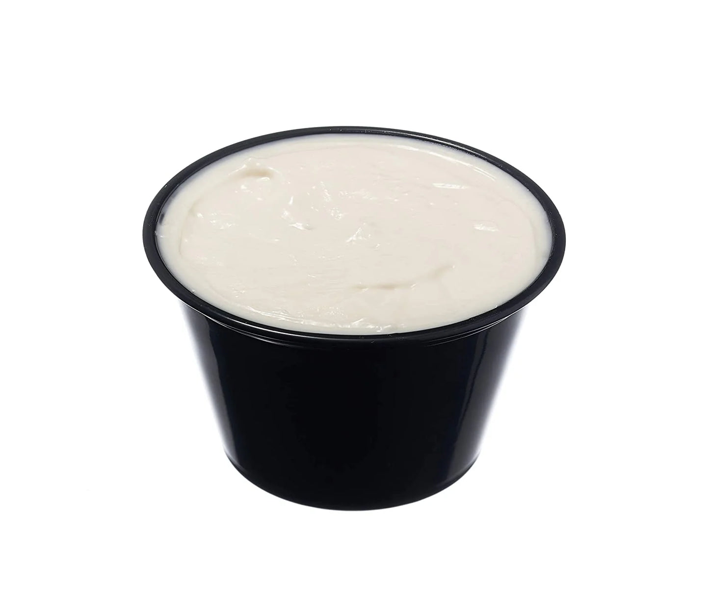 Leak-Resistant Black Plastic Condiment Cups with Lids - 1oz, 2oz, 4oz