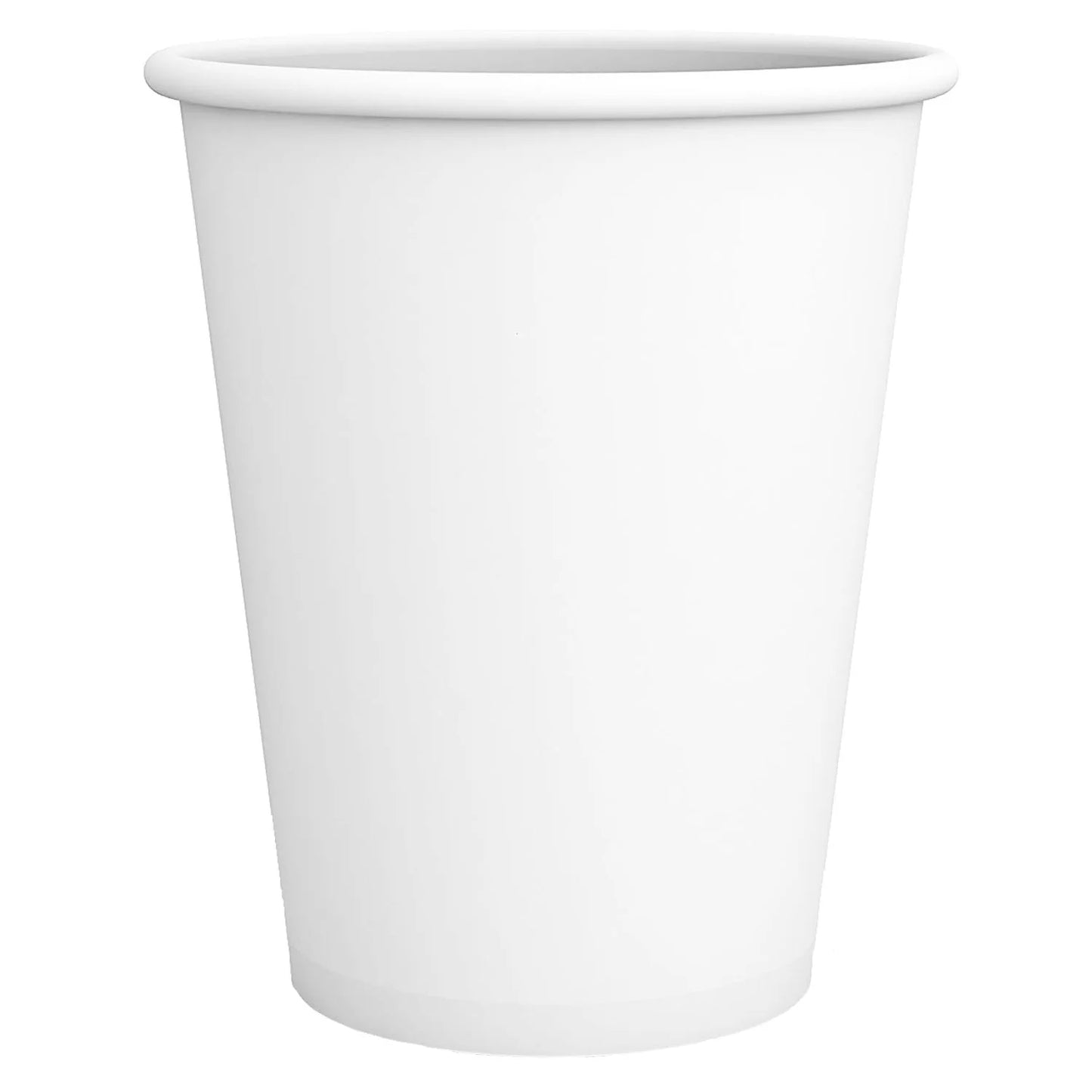 Disposable White Paper Hot Cold Cups with Black Dome Lids (Copy)